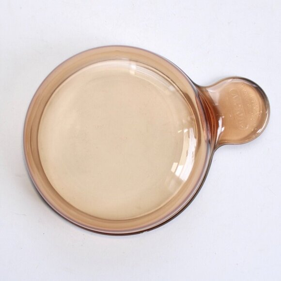 Corning Ware Visions Pyrex Vintage Amber 'Grab It' with Glass Lid - Picture 4 of 6